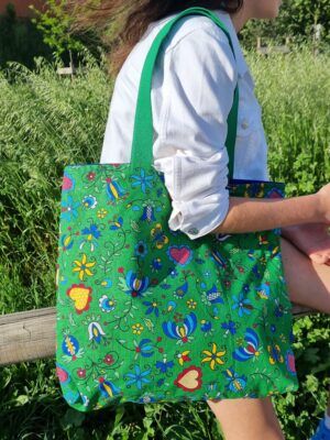 Sac cabas réversible LOVI vert