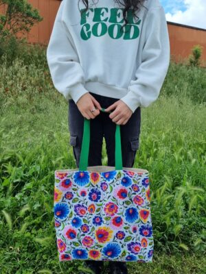 Sac cabas réversible KASSI blanc - rose fuschia